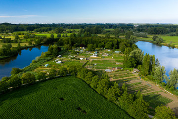 Old Durme river meanders, in Waasmunster, Belgium