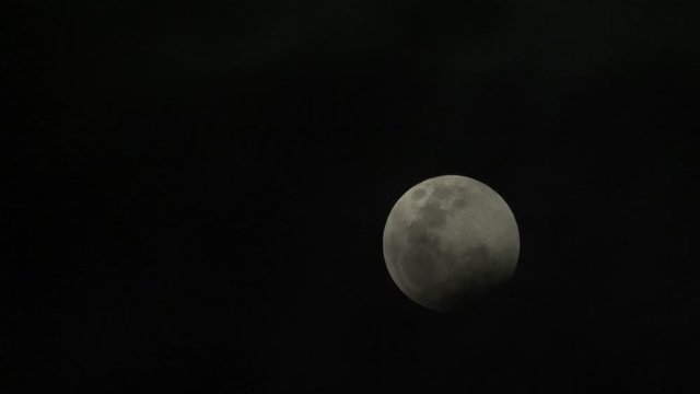 Moon rising during a lunar eclipse as seen from South Africa