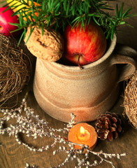 tischdeko zum advent   naturmaterial