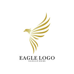 Eagle logo design vector, Phoenix logo concept, Simple Eagle logo template, Icon Symbol, Creative design