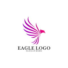 Eagle logo design vector, Phoenix logo concept, Simple Eagle logo template, Icon Symbol, Creative design