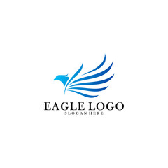 Obraz premium Eagle logo design vector, Phoenix logo concept, Simple Eagle logo template, Icon Symbol, Creative design