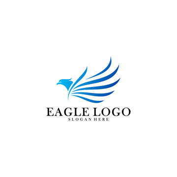 Eagle logo design vector, Phoenix logo concept, Simple Eagle logo template, Icon Symbol, Creative design