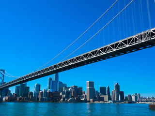 San Francisco skyline and Bay Bridge, California