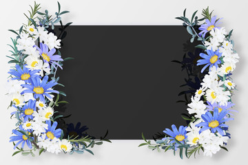 美しい花のボタニカルフレーム