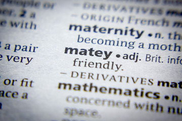 Word or phrase Matey in a dictionary.