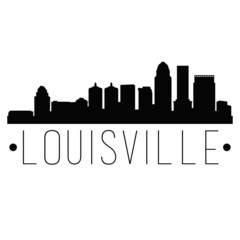 Louisville Kentucky Skyline. Silhouette City Design Vector Famous Monuments.