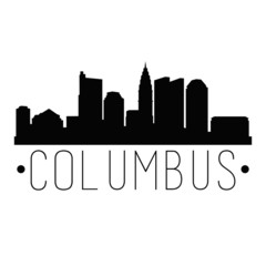 Fototapeta premium Columbus Ohio Skyline. Silhouette City Design Vector Famous Monuments.