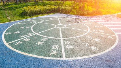 The 24 solar terms drawn on the ground