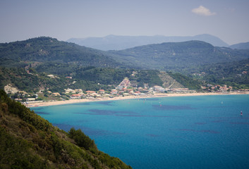 Fototapeta na wymiar View over Agios Georgios in Corfu, Greece