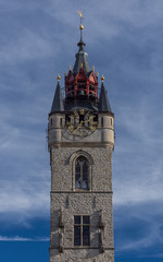 Fototapeta na wymiar Belfry tower of Dendermonde, Belgium