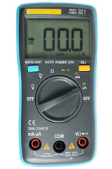 Digital multimeter on a white background