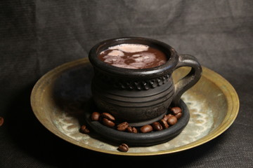 cup of coffee with chocolate