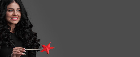 Woman with magic wand