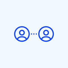 Peer to Peer Sharing Economy Vector Icon Connection
