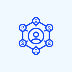 Peer to Peer Sharing Economy Icon Network
