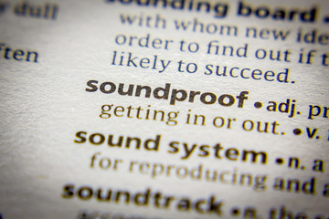 Word or phrase Soundproof in a dictionary.