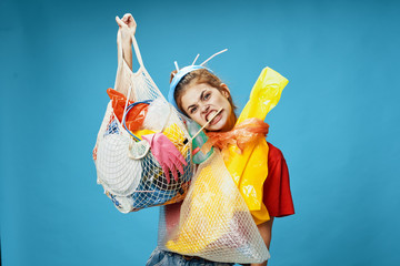 woman with shopping bags