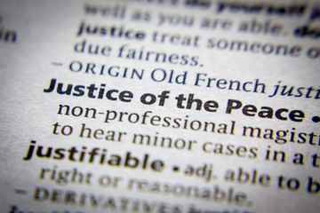Word or phrase Justice of the Peace in a dictionary.