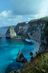 Portrait of Diamond Beach, Nusa Penida, Bali, Indonesia
