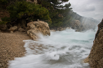 Strong south wind, Dalmatia, Croatia