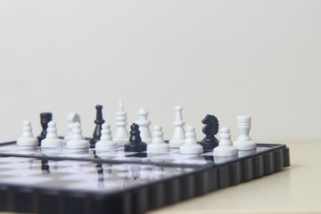 Illustration for photo War, battle, politic situation concept at gray background