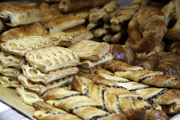 Puff pastry rolls chocolate