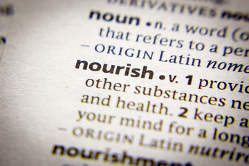 Word or phrase Nourish in a dictionary.