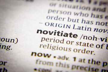 Word or phrase Novitiate in a dictionary.