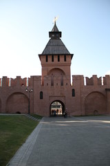 Fototapeta premium Tower of the Tula Kremlin. Architectural landscape. Tourism In Russia. Travel to Russia