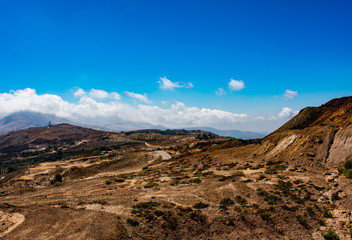 Fototapeta na wymiar Sannine mountain in Lebanon panoramic view over the landscape