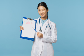 young doctor with clipboard