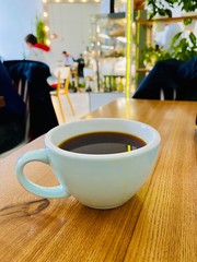 cup of coffee on the table