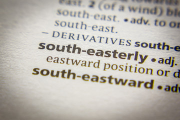 Obraz premium Słowo lub wyrażenie Południowo-wschodnie w słowniku.