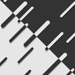 Black and white abstract tech minimal geometric background. Vector design