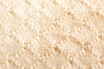 Fototapeta na wymiar 白の模様編みニット編み地のテクスチャ　パターン