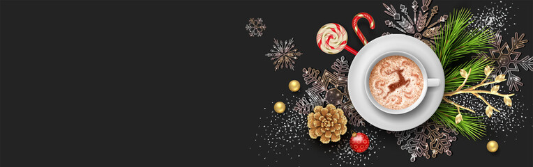 Christmas and New Year banner - 308700735