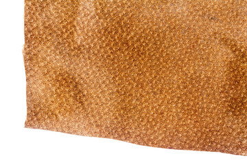 Fototapeta na wymiar Piece of brown leather