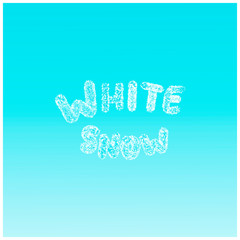 vector graphics, the inscription white snow