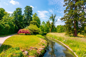 Fontainebleau park (Chateau de Fontainebleau garden) landscape, France