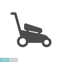 Lawn Mowers flat vector icon, garden
