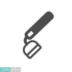 Hoe flat vector icon. Garden Equipment