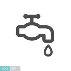 Faucet flat vector icon