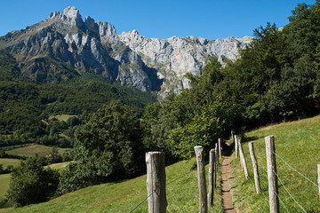Fototapeta na wymiar Landscape in Picos de Europa at the trail Puertos de Aliva in Cantabria,Spain,Europe