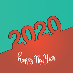 Happy New Year 2020 Vector Illustration