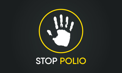 Awareness Campaign on the theme of End to Polio Virus, Vector Illustration.