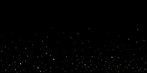 Gold Glitter Stars. Luxury Shiny Confetti.