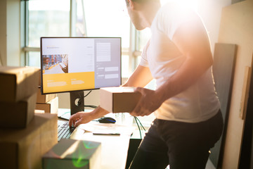 Young Man Working in Delivery service