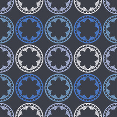 Snowflakes. Seamless knitted pattern. A warm sweater. Vector illustration for web design or print.