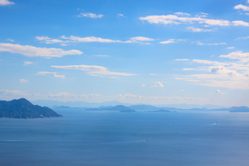 Japan sea view under blue sky